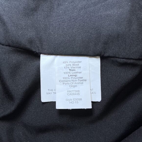 Madewell mini wool blend leather trim buffalo print red black skirt womens sz 4 - Picture 5 of 10